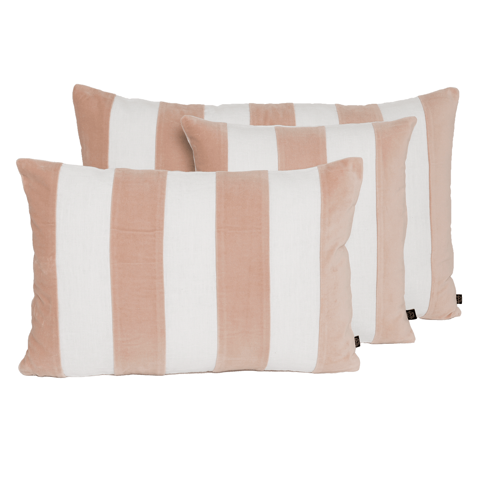 Kussensloop - Perth Rayé En Velours Et Lin - Cimarron