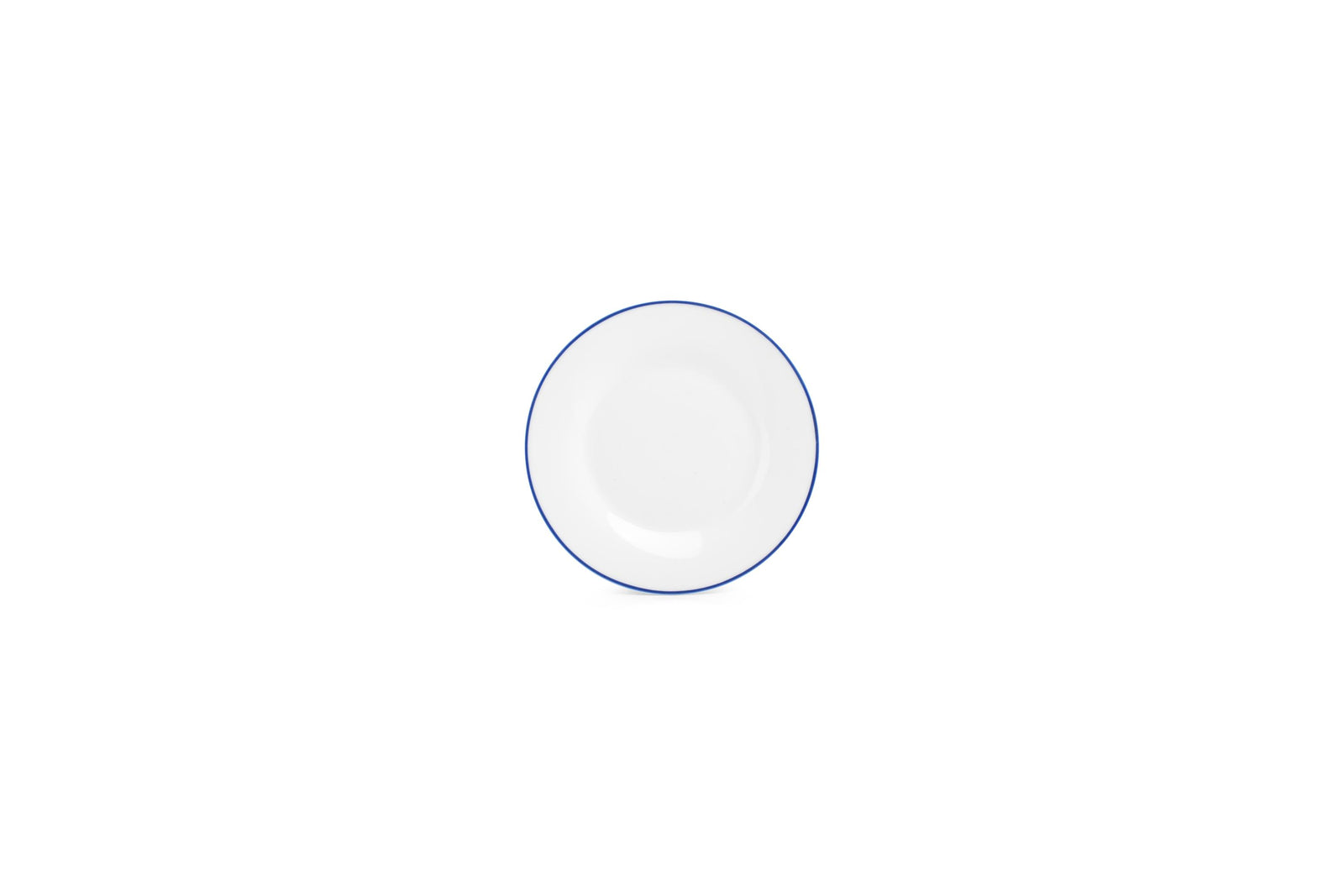 S&P - Basic White Plat bord 15cm blue rim Basic White - 1 SET - 6 stuks