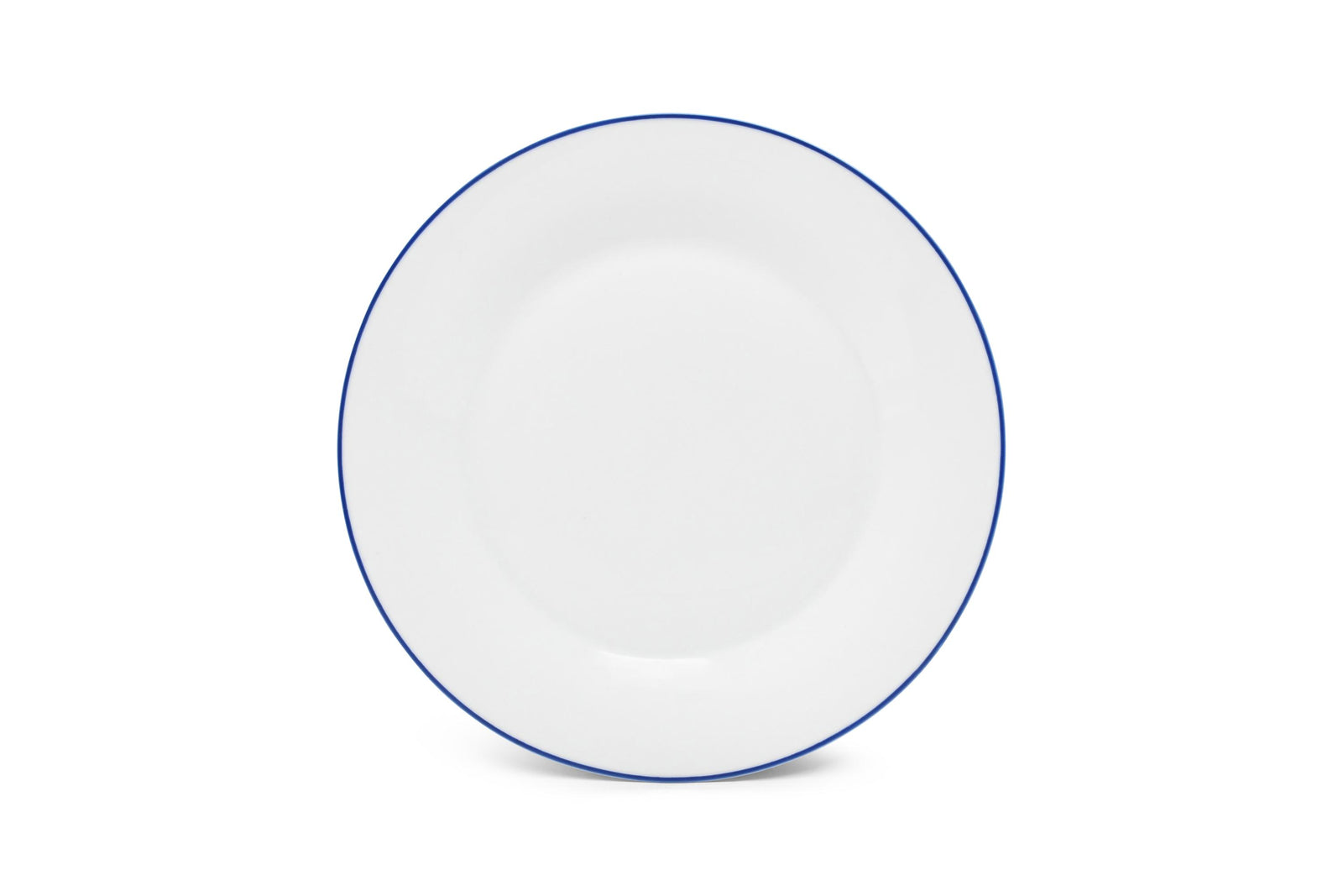 S&P - Basic White Plat bord 27cm blue rim Basic White - 1 SET - 6 stuks