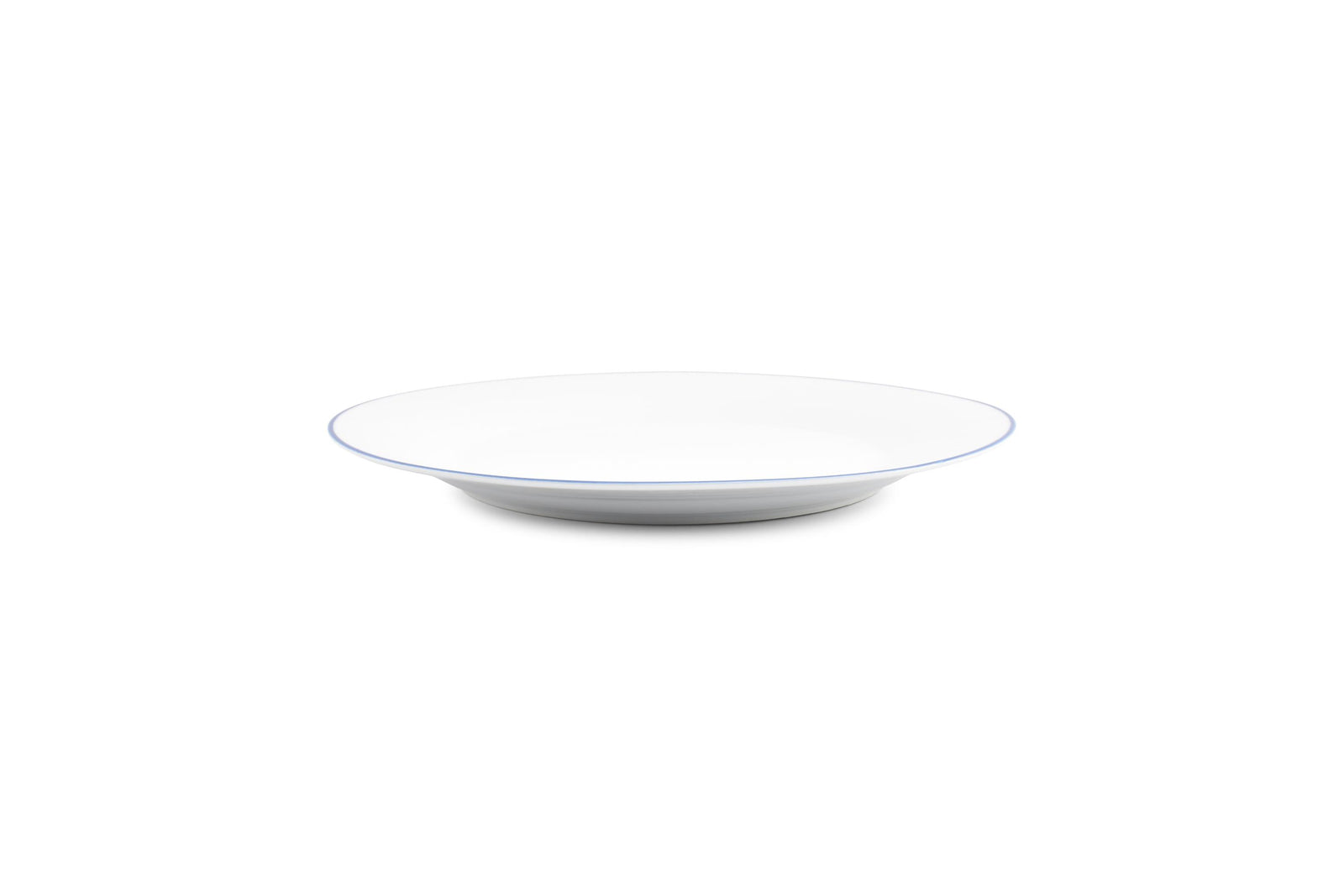 S&P - Basic White Plat bord 27cm blue rim Basic White - 1 SET - 6 stuks