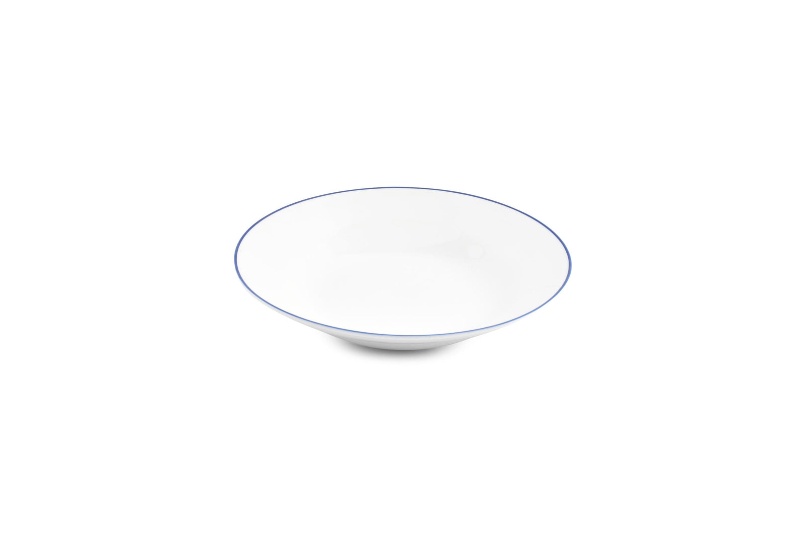 S&P - Basic White Diep bord 23xH4cm blue rim Basic White - 1 SET - 6 stuks