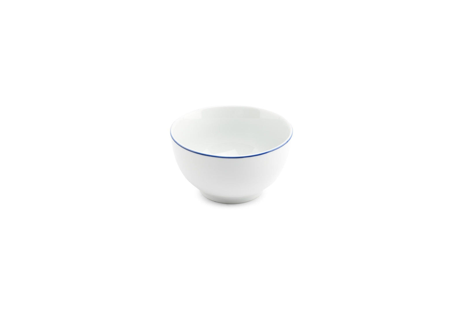 S&P - Basic White Kom 14xH8cm blue rim Basic White - 1 SET - 6 stuks