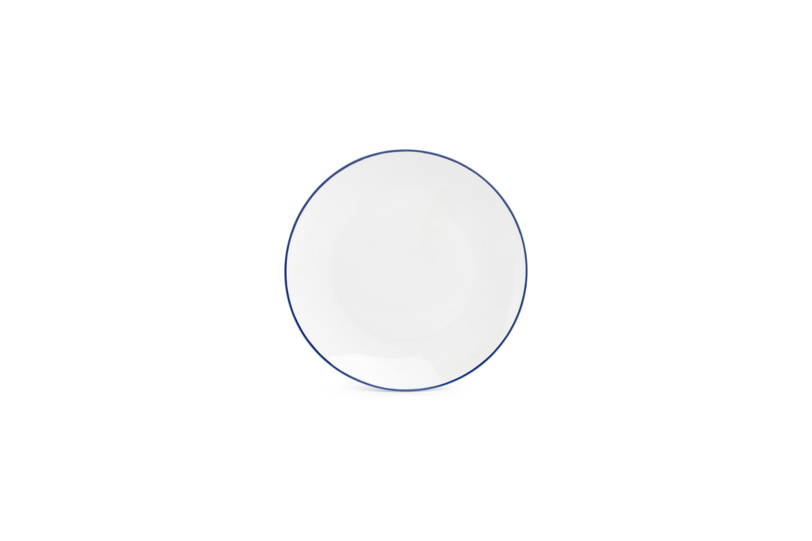 S&P - Basic White Plat bord 20,5cm coupe blue rim Basic White - 1 SET - 6 stuks