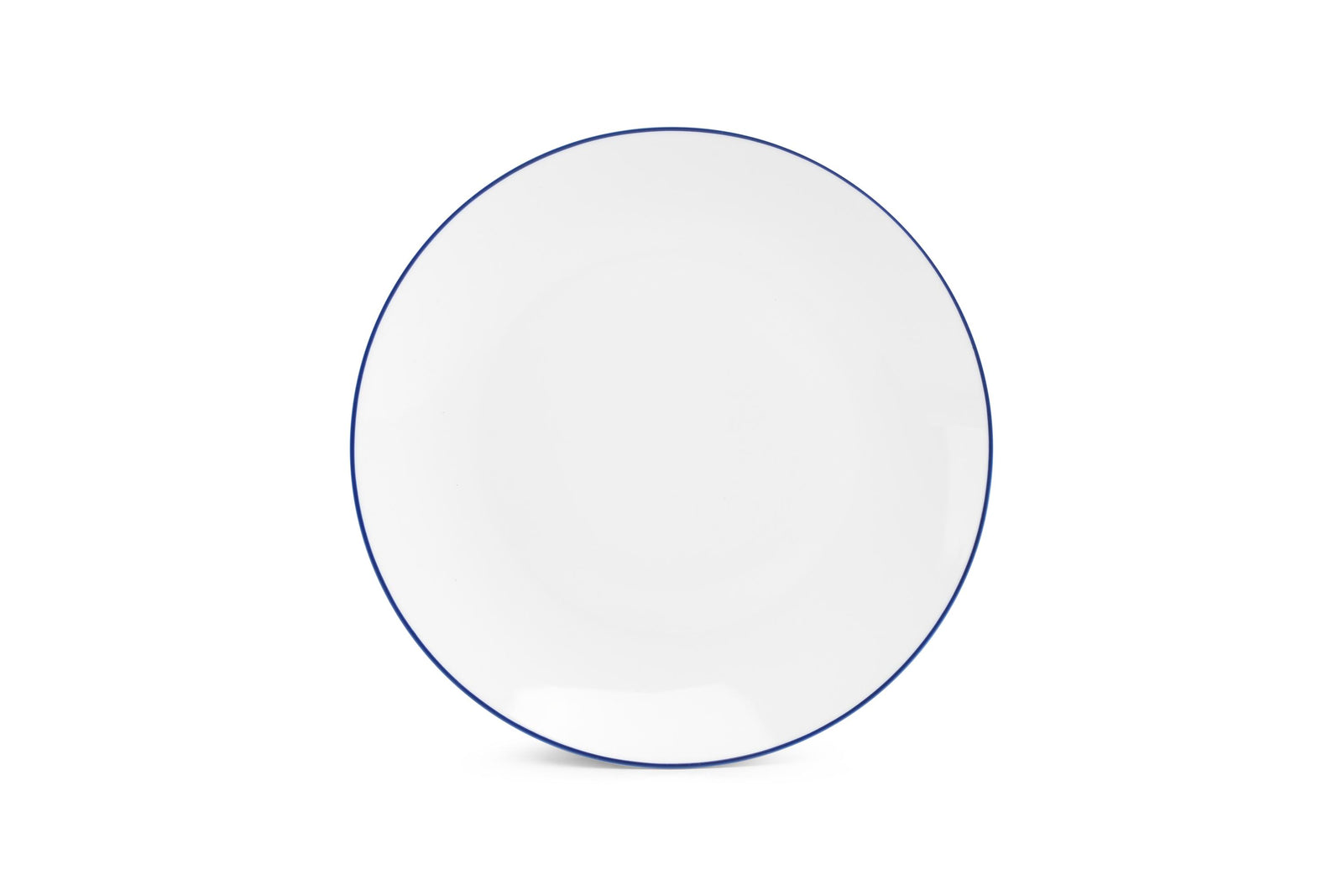 S&P - Basic White Plat bord 26,5cm coupe blue rim Basic White - 1 SET - 6 stuks