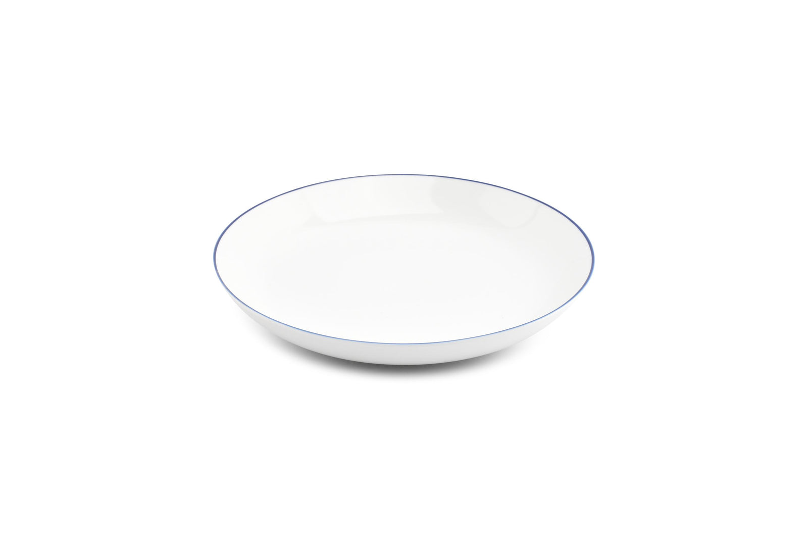 S&P - Basic White Diep bord 27xH4cm coupe blue rim Basic White - 1 SET - 6 stuks