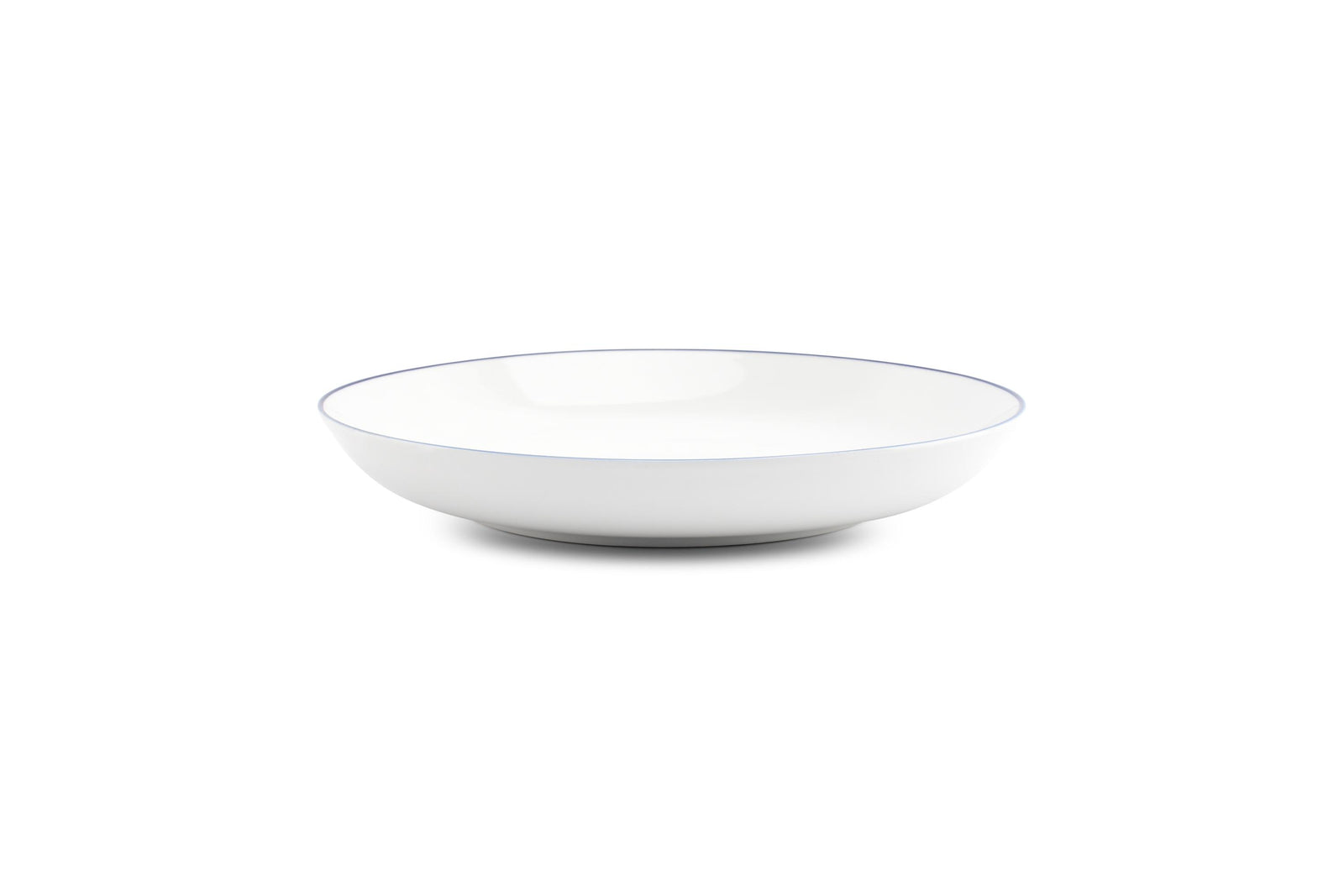 S&P - Basic White Diep bord 27xH4cm coupe blue rim Basic White - 1 SET - 6 stuks