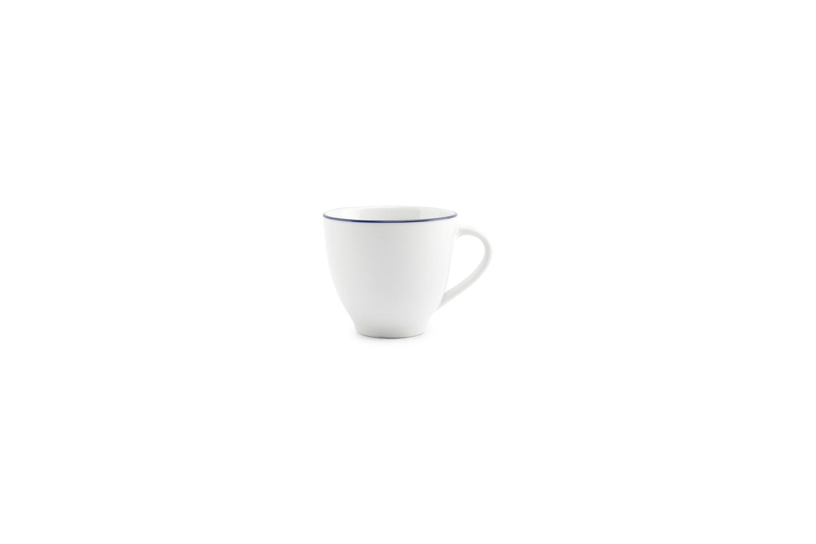S&P - Basic White Kop 20cl blue rim Basic White - 1 SET - 6 stuks