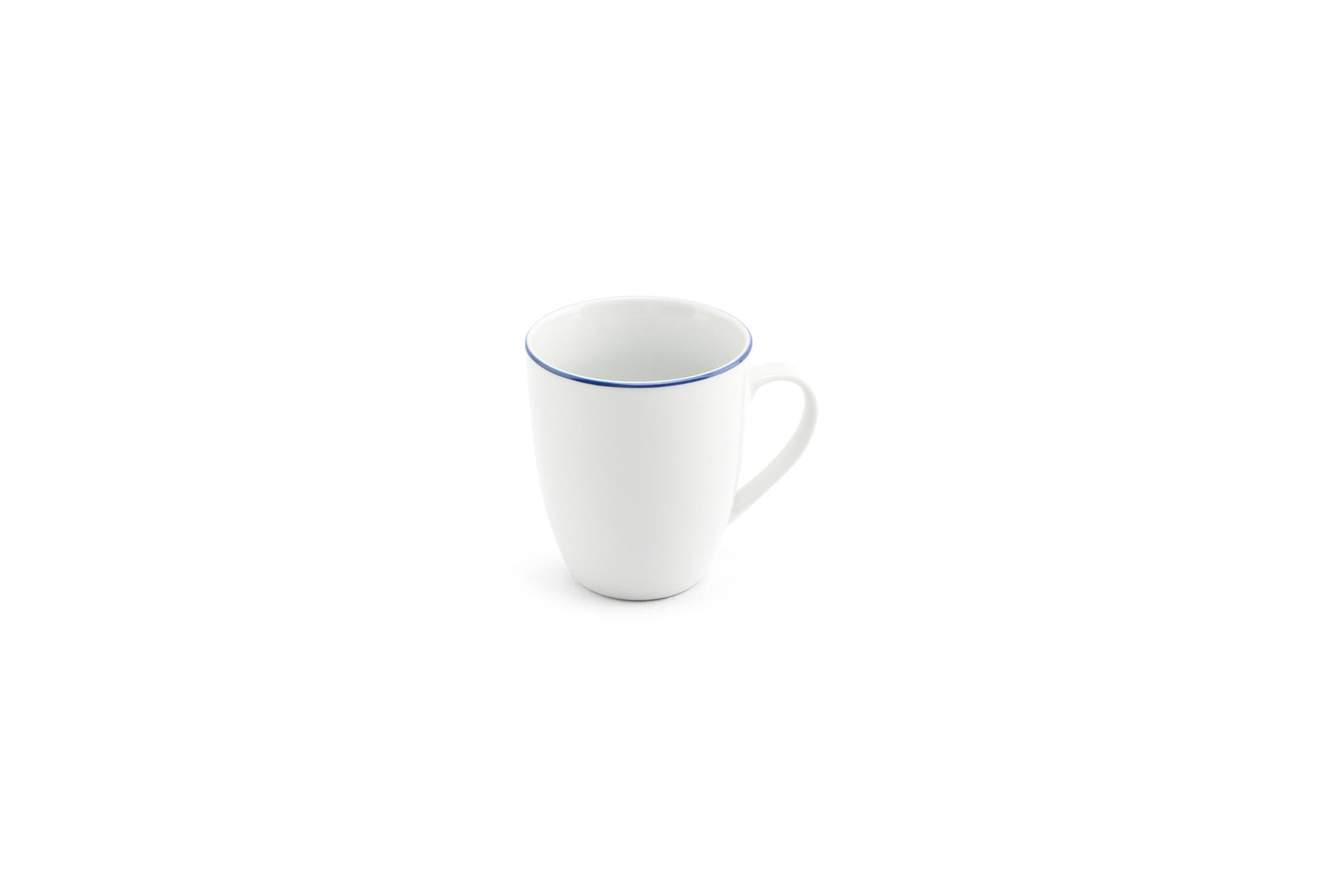 S&P - Basic White Beker 38cl blue rim Basic White - 1 SET - 6 stuks