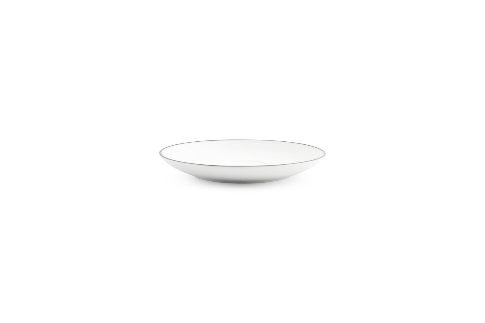 S&P - Basic White Schotel 14,5cm green rim Basic White - 1 SET - 6 stuks