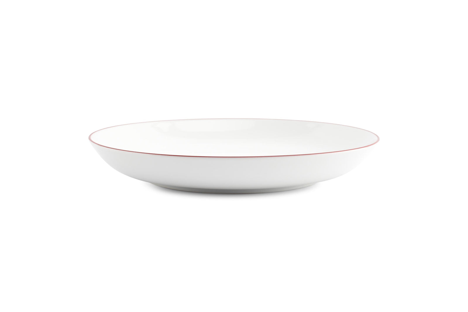 S&P - Basic White Kom 27xH4cm coupe burgundy rim Basic White - 1 SET - 6 stuks