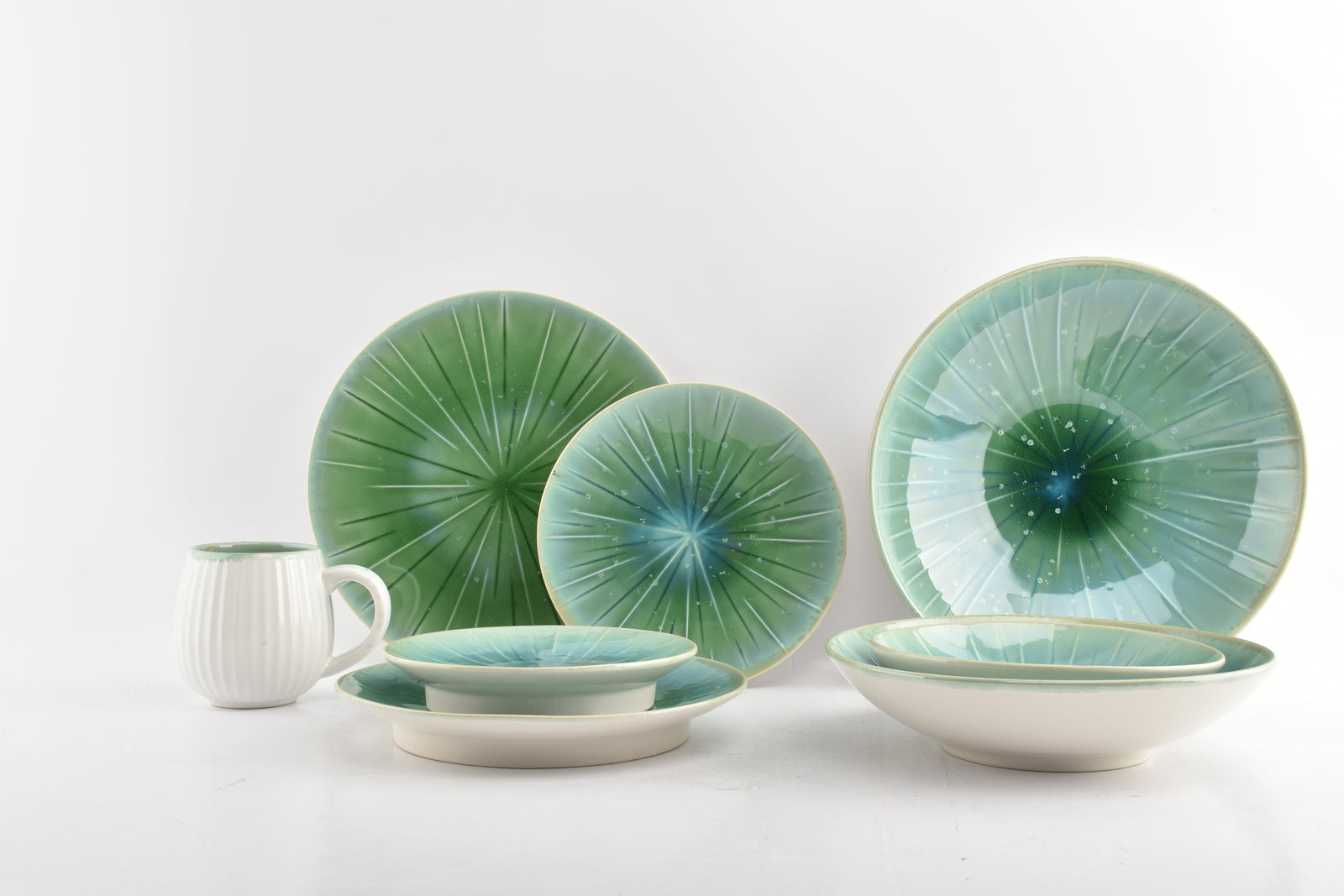 S&P - Assiette plate 21cm turquoise Eclipse - 1 SET - 4 pièces