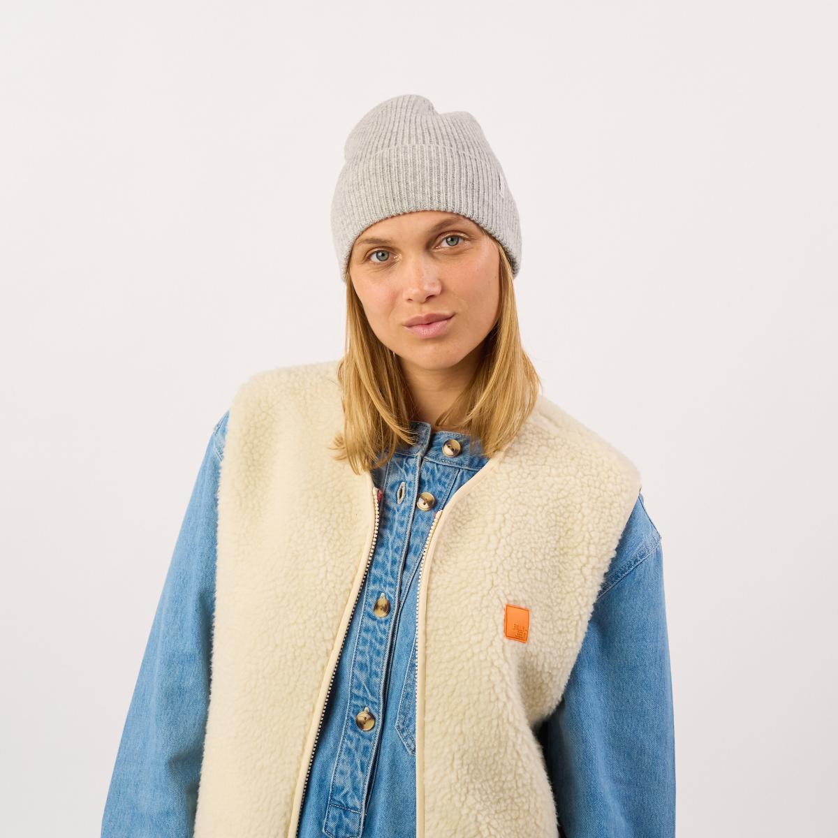 Bonnet en 100% laine d'agneau - Gris