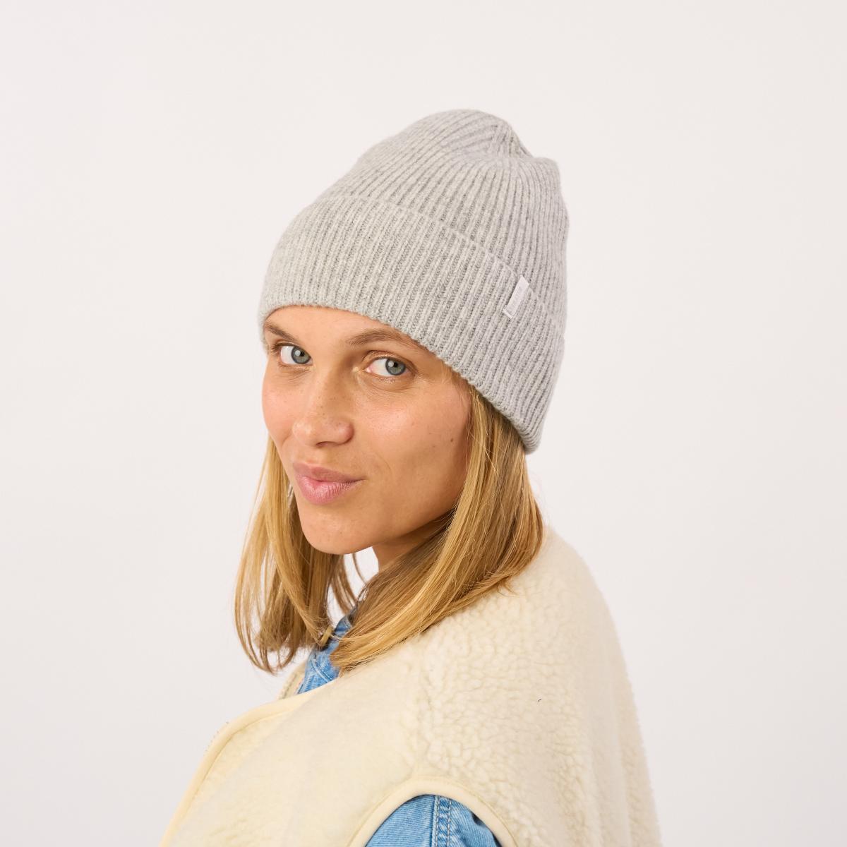 Bonnet en 100% laine d'agneau - Gris