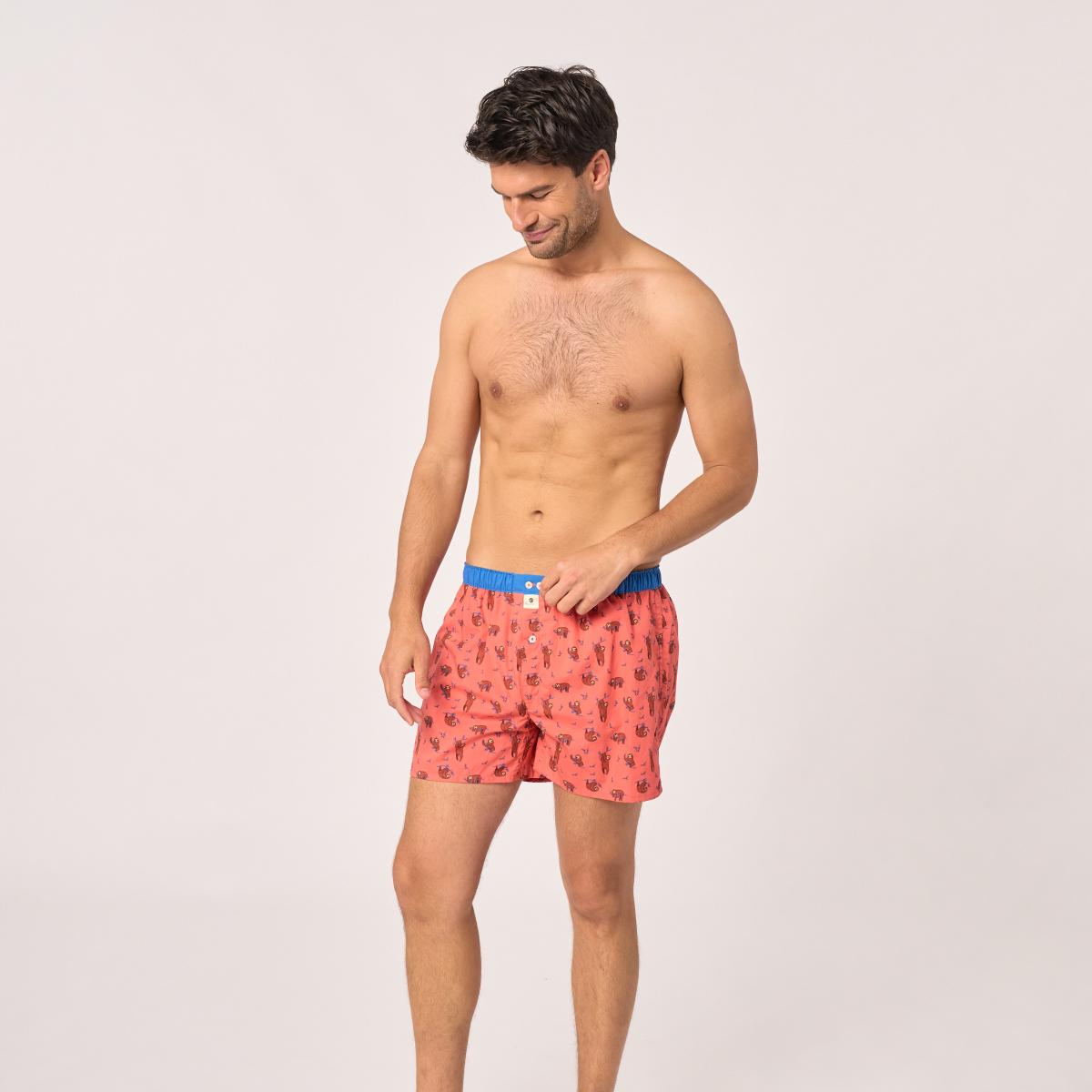 Wijde boxershort van 100% biologisch katoen - Flash - Oranje