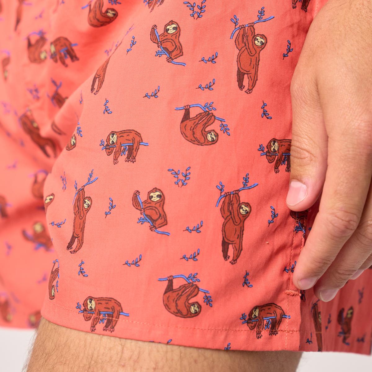 Wijde boxershort van 100% biologisch katoen - Flash - Oranje