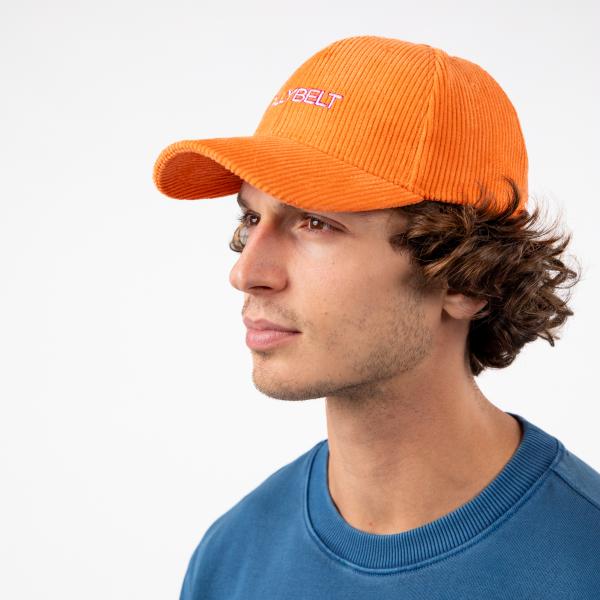 Casquette en velours unie - Orange