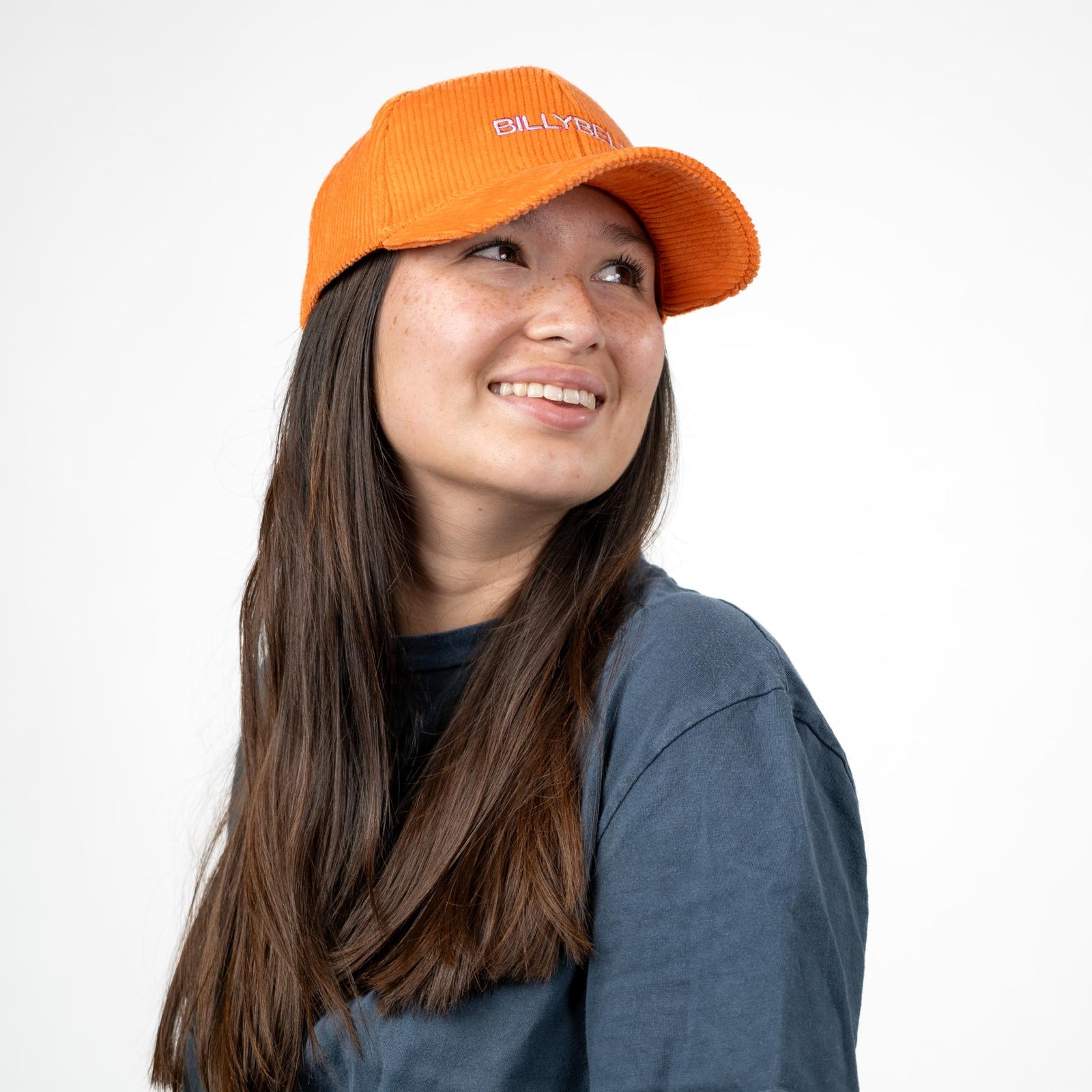 Casquette en velours unie - Orange