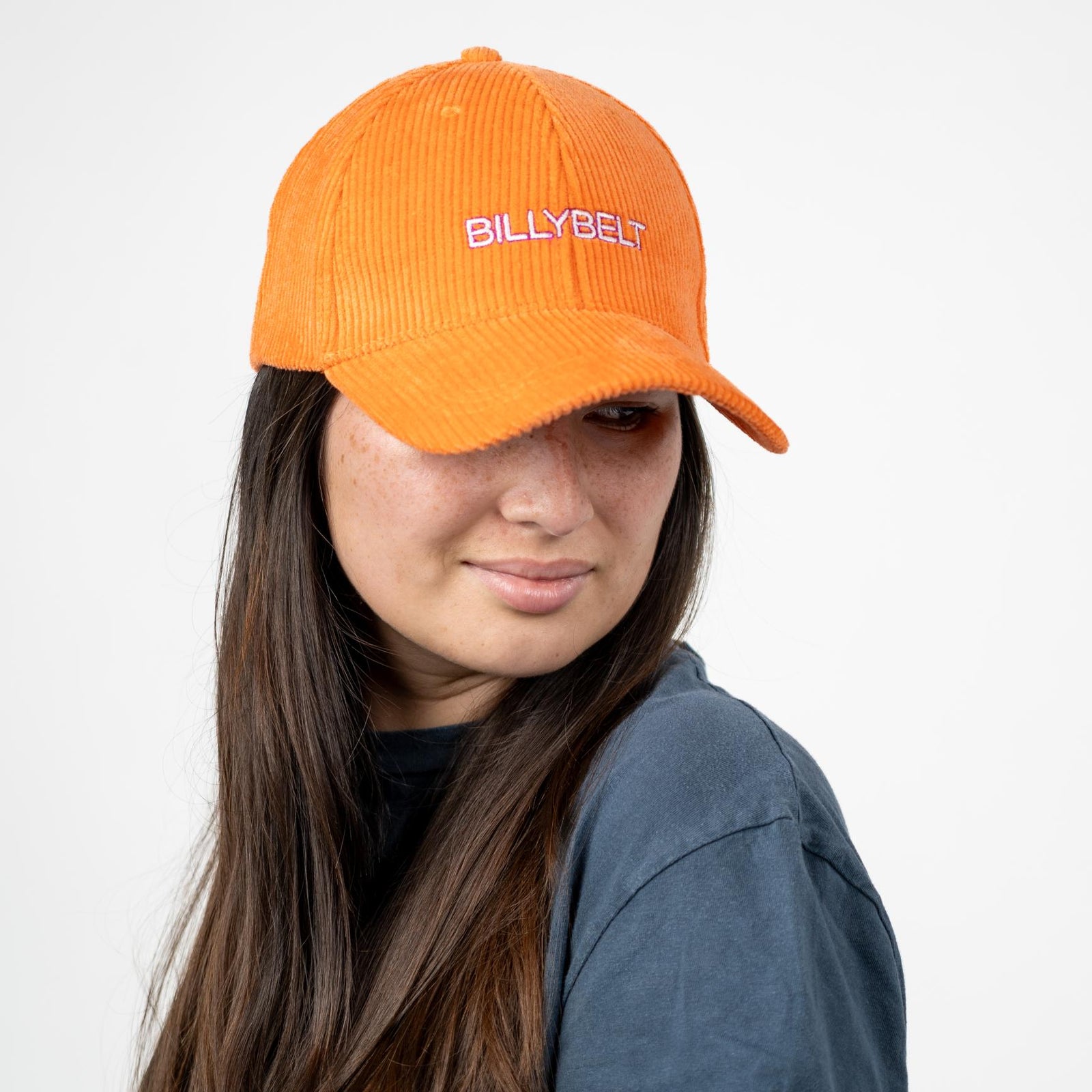 Casquette en velours unie - Orange