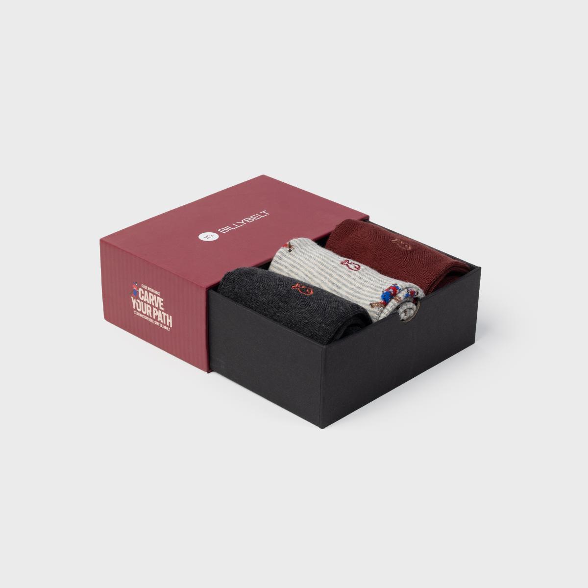 Coffret de chaussettes homme - Carve your path - Rouge