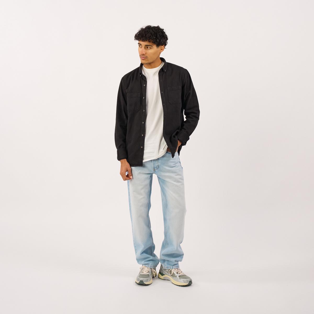 Denim hemd - Zwart