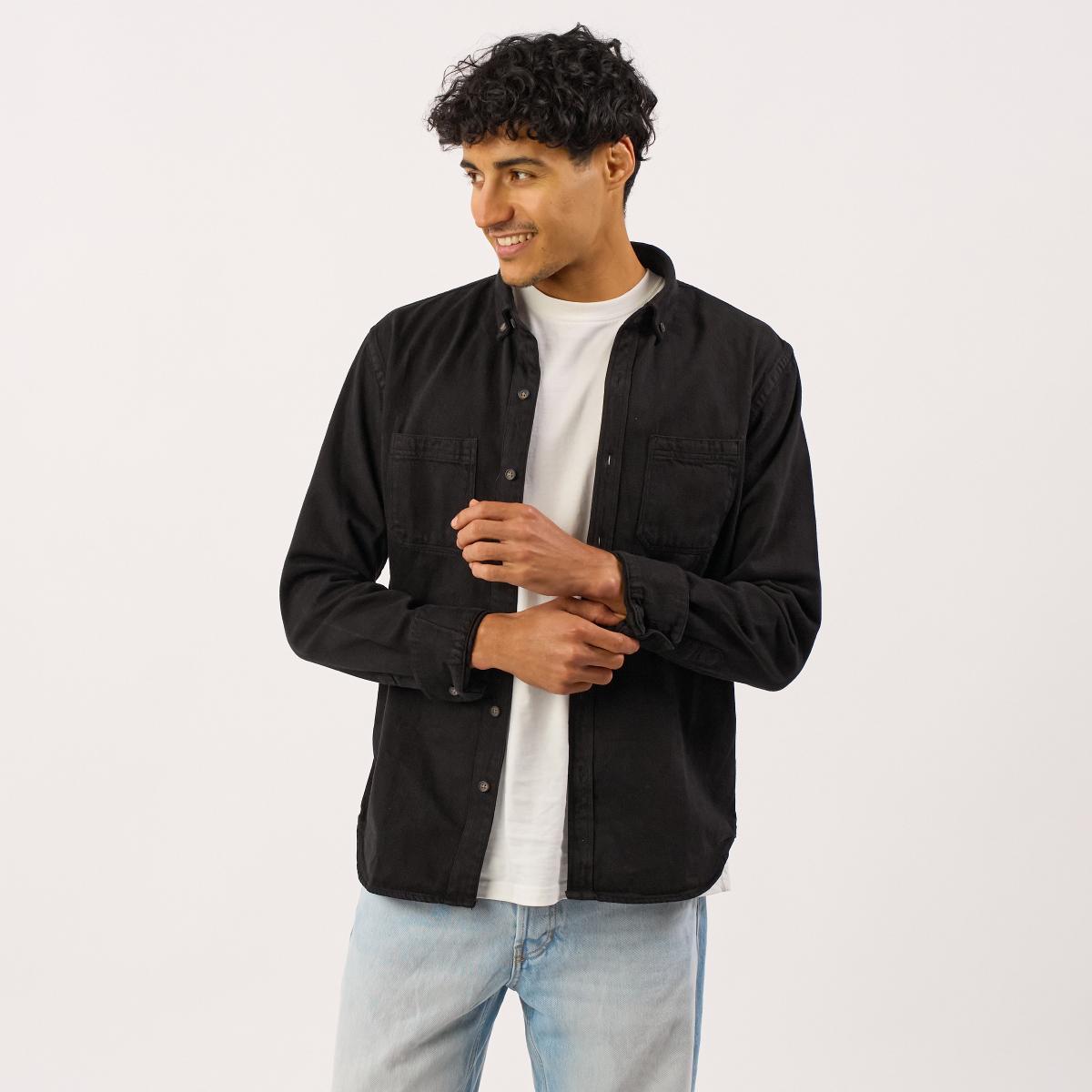 Denim hemd - Zwart