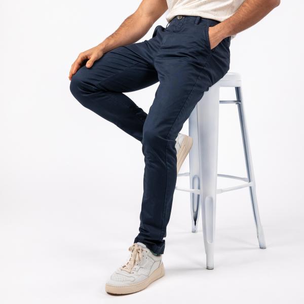 Chinobroek - Marine - Blauw