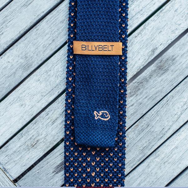 Katoenen das - Marine en camel - Blauw