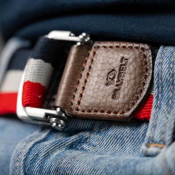 Meerkleurige stoffen riem - Blauw, wit en rood