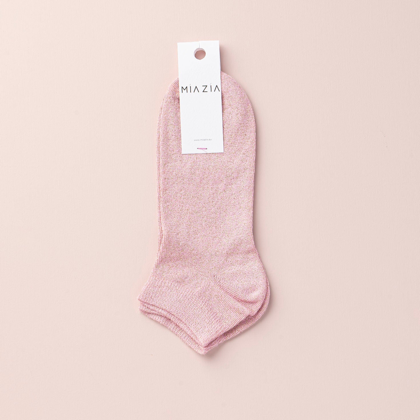 Mia Zia - Pink glitters Sneakersokken