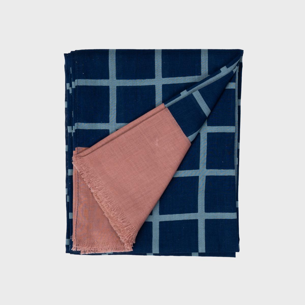 Foulard en coton bio - Bleu
