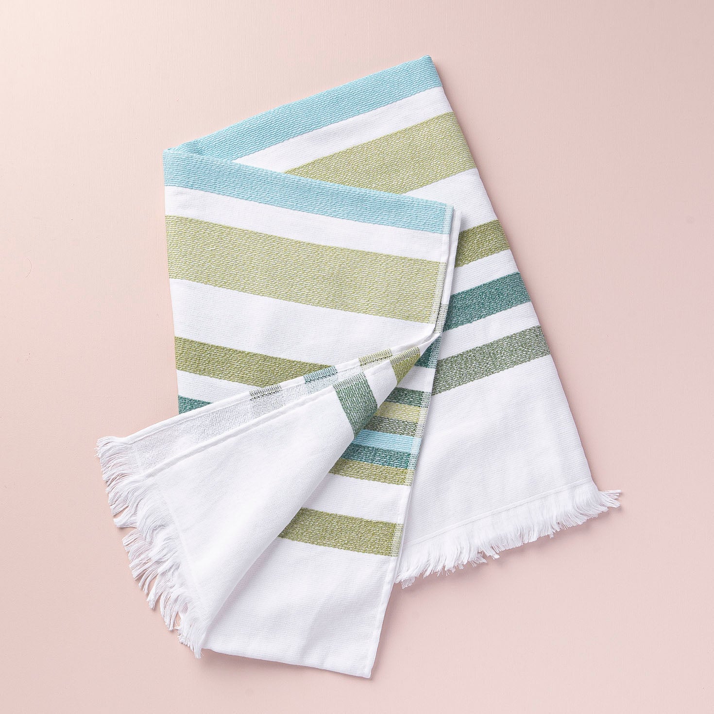 Mia Zia - Linge de Plage Haut de Gamme - Fouta Handdoek - "Omao" Thema op witte achtergrond