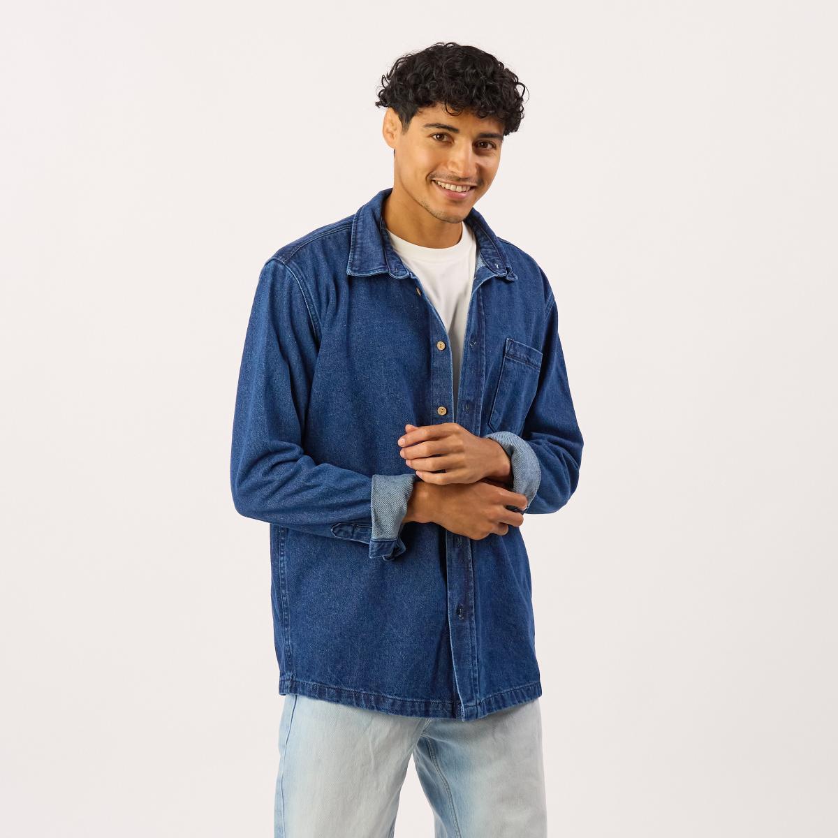 Surchemise en denim - Denim stone - Bleu