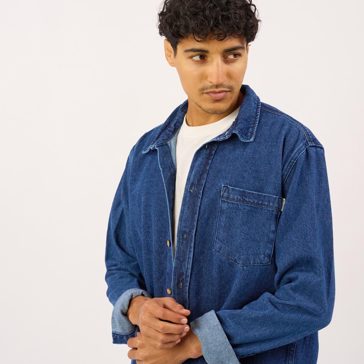 Surchemise en denim - Denim stone - Bleu