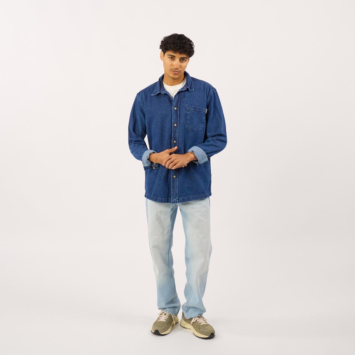 Surchemise en denim - Denim stone - Bleu