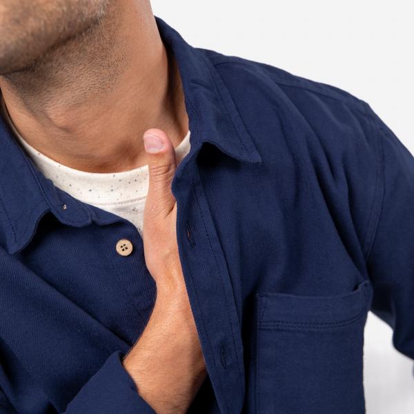 Denim overshirt - Marine - Blauw