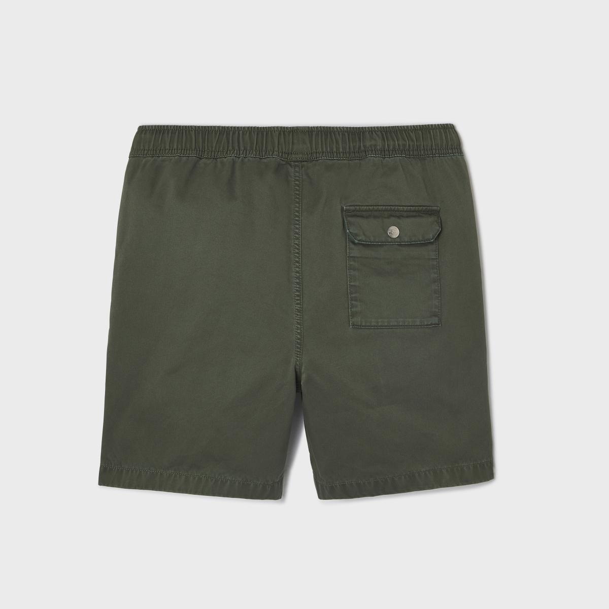 Katoenen short - Kaki - Groen