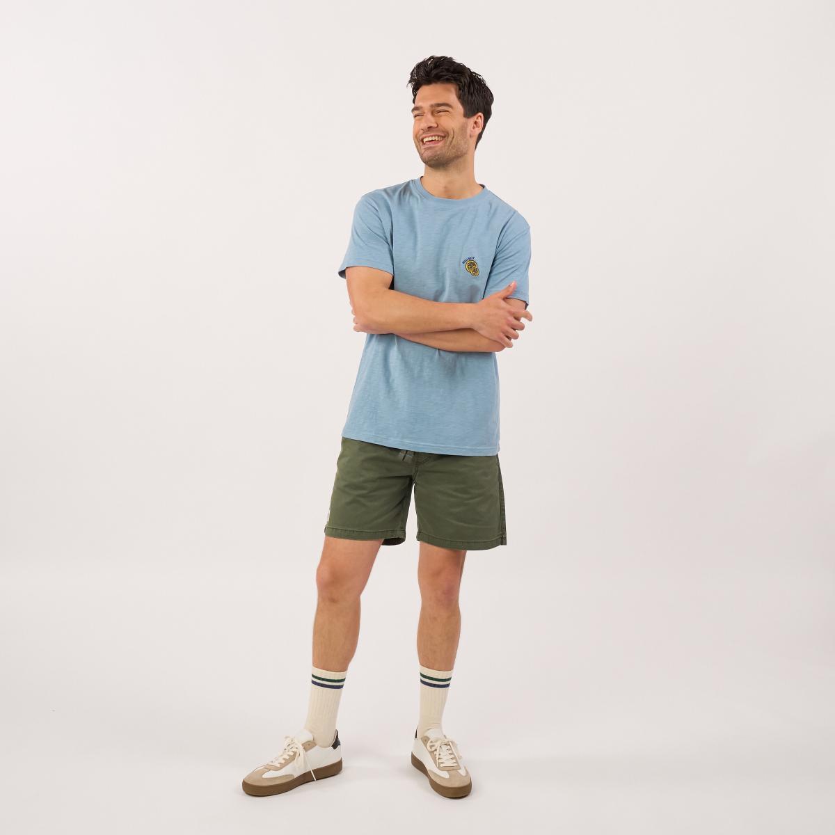 Katoenen short - Kaki - Groen