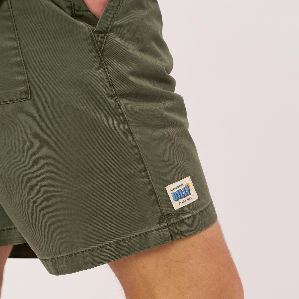 Katoenen short - Kaki - Groen