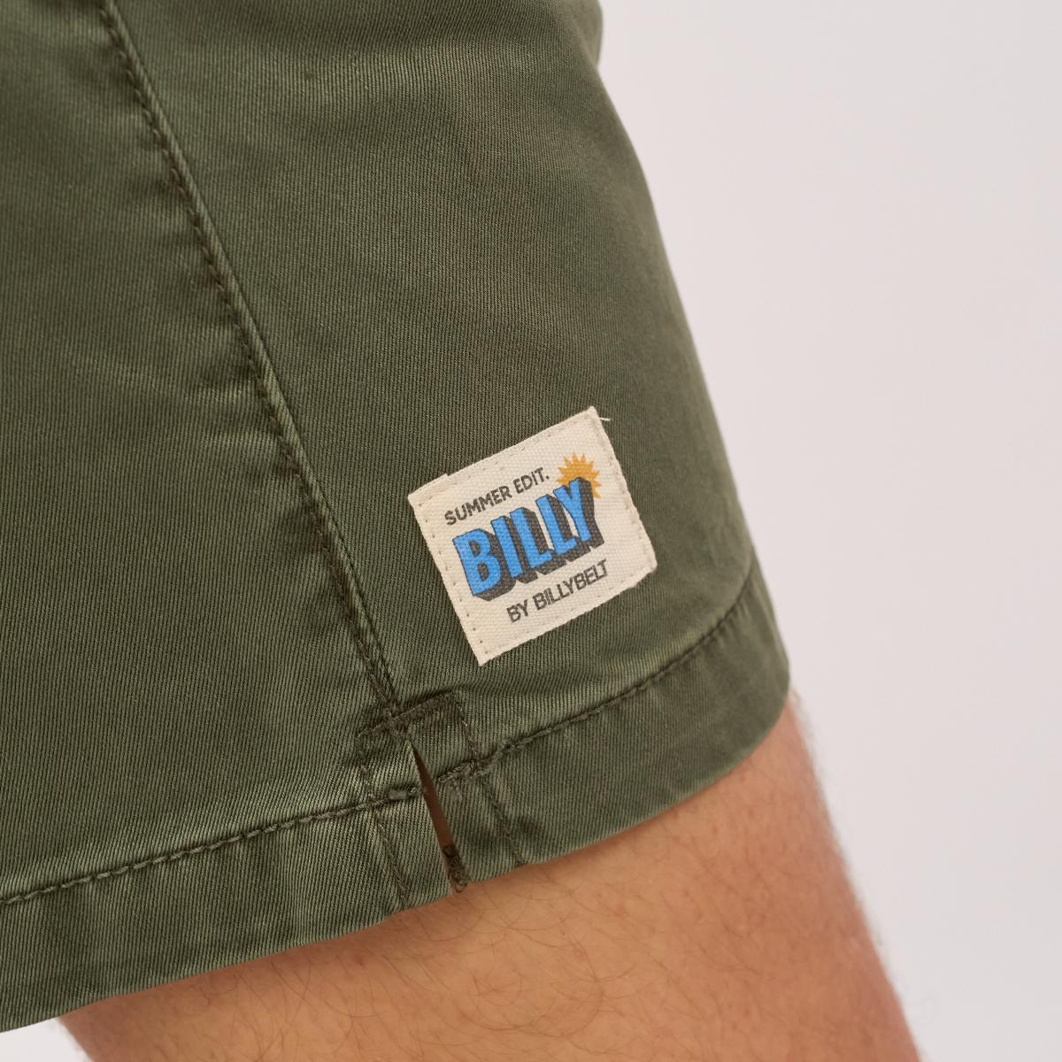 Katoenen short - Kaki - Groen