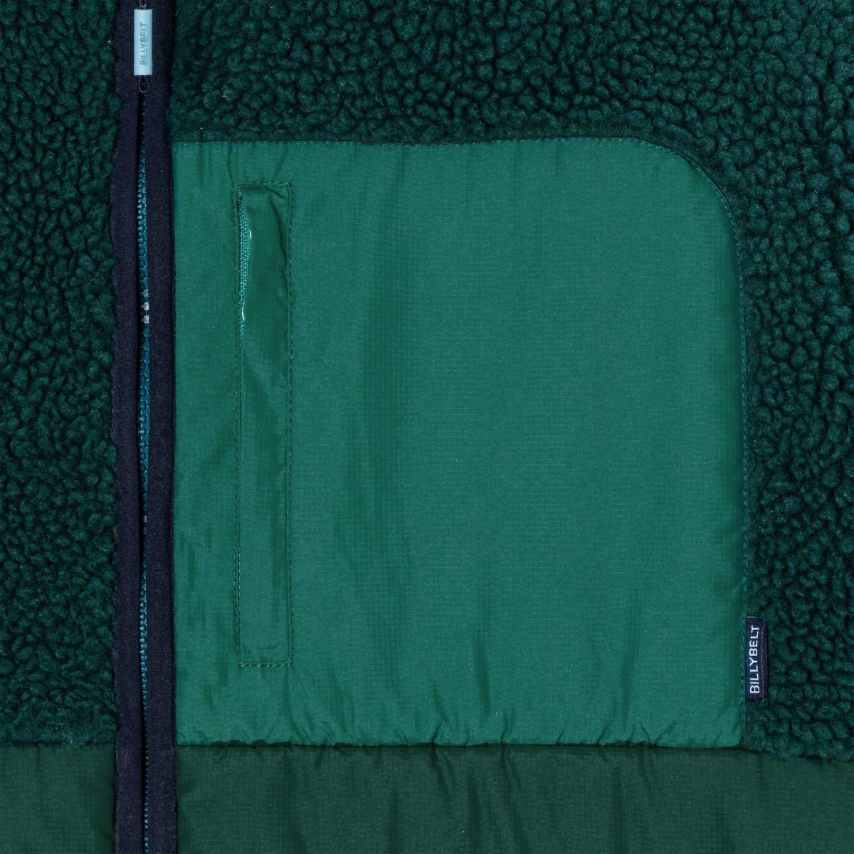Veste bi-matières manches longues - Vert