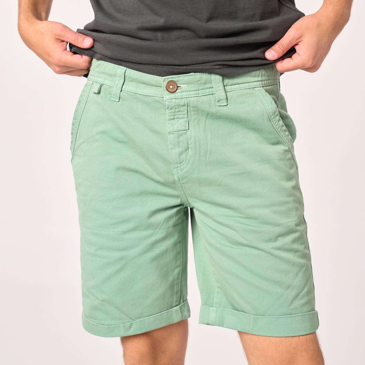 Bermuda en 100% coton bio - Vert