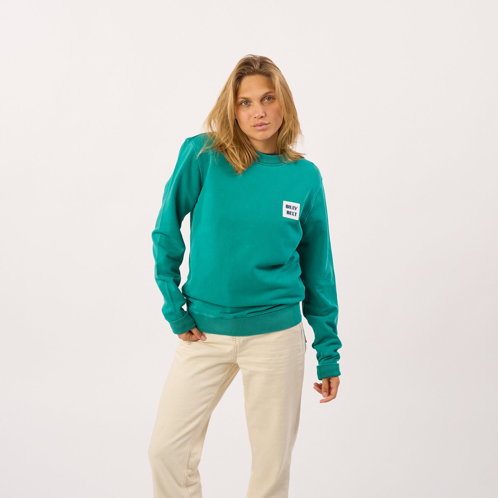 Sweater van 100% biologisch katoen BILLYCLUB - Groen