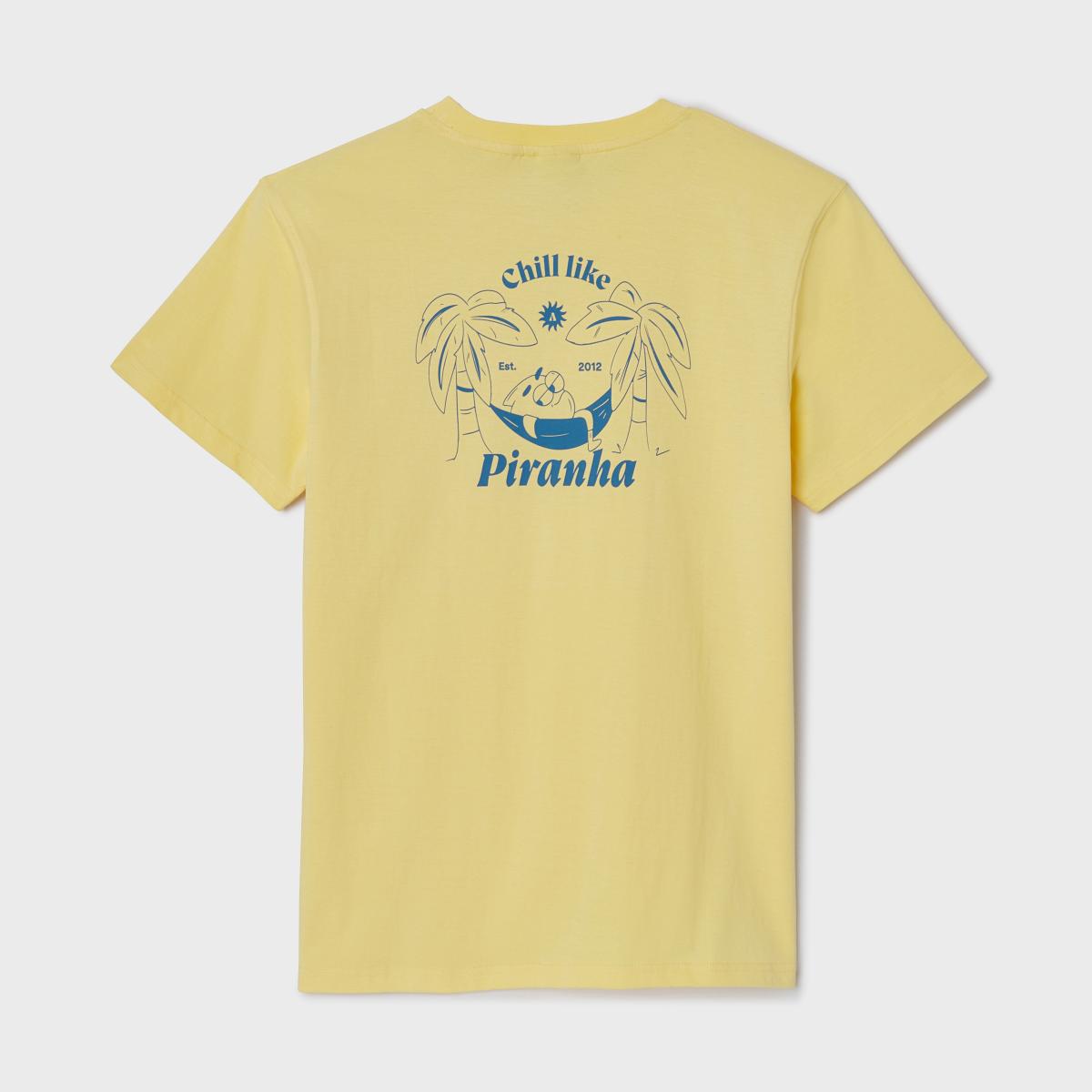 T-shirt en 100% coton bio BILLY - Jaune, imprimé Billy