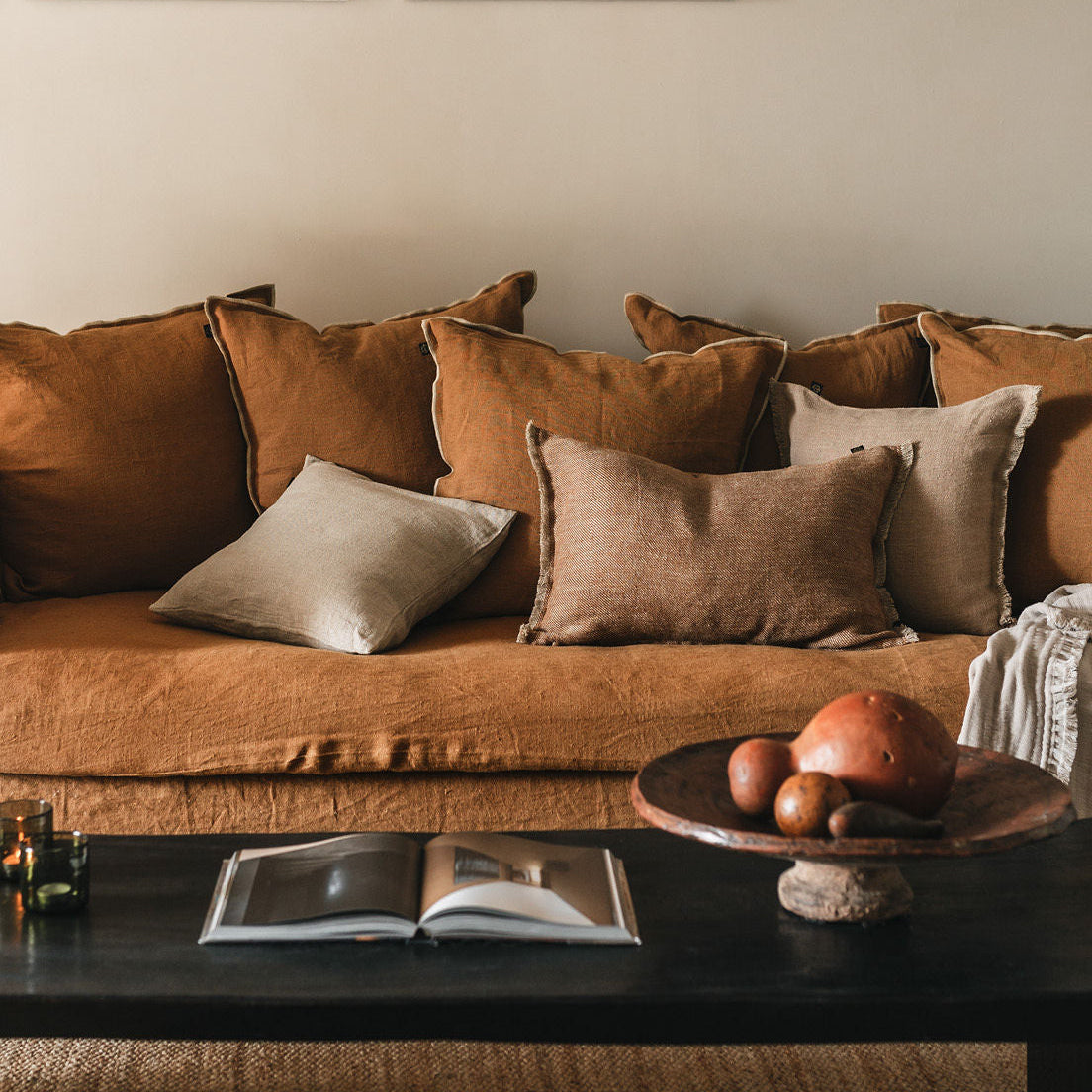 Kussensloop - Cuba En Lin Chiné - Daim