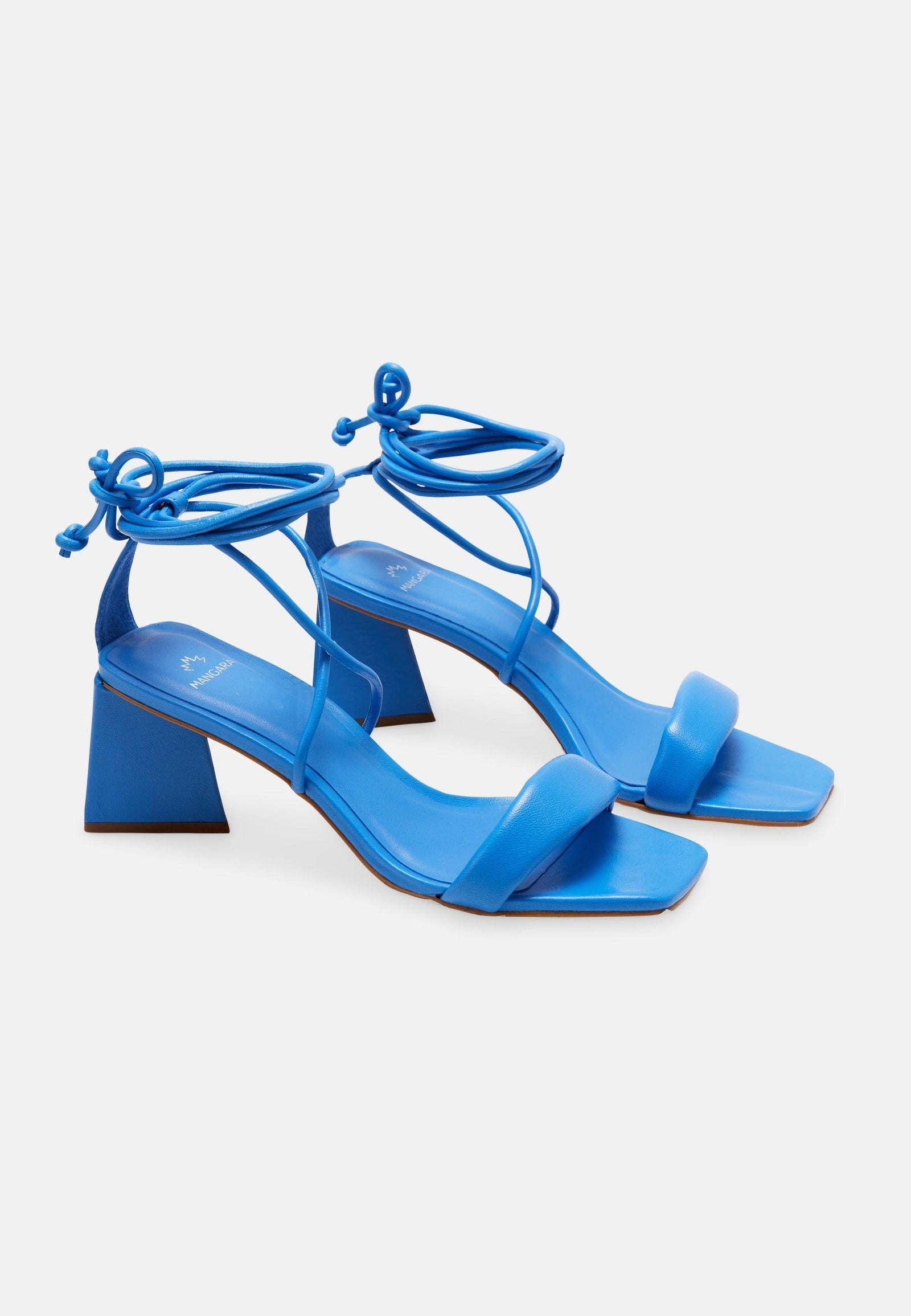 Mangará Caúna Bandjes Sandalen met Hakken - Elegant Braziliaans Design - Blauw