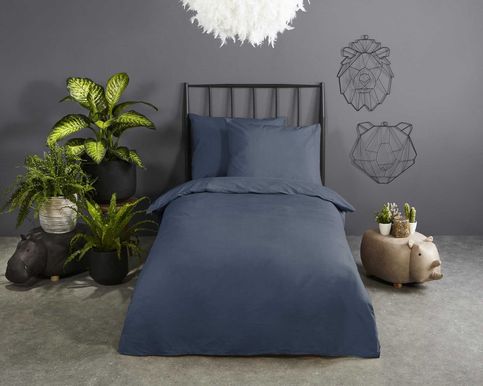 Good Morning - Housse De Couette - Uni - Denim