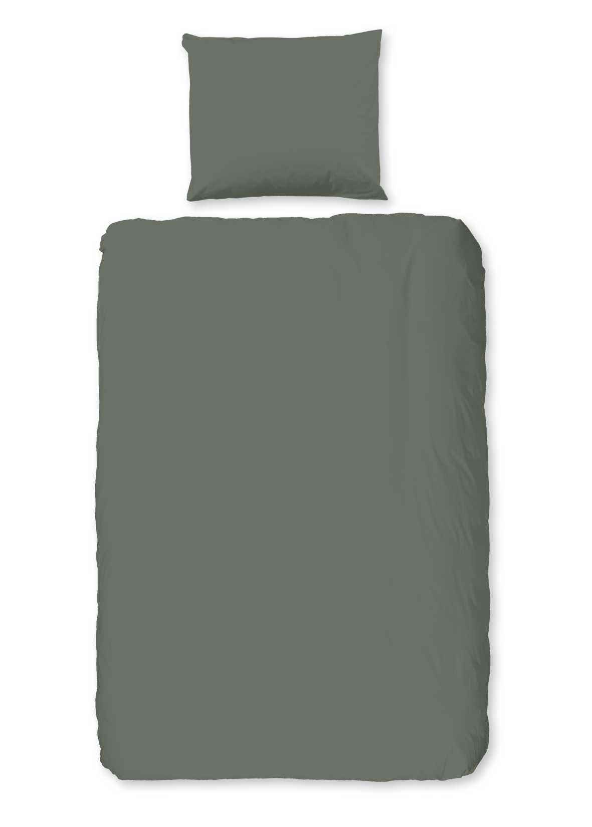 Good Morning - Dekbedovertrek - Uni - Olive Green