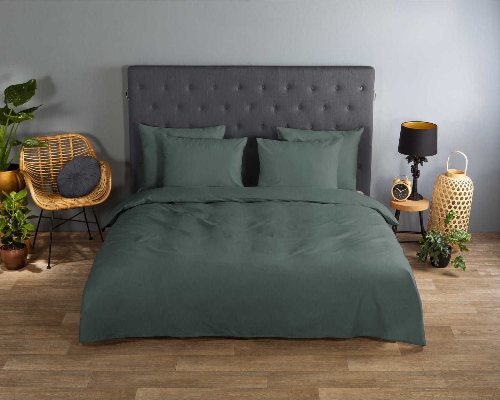 Good Morning - Dekbedovertrek - Uni - Olive Green