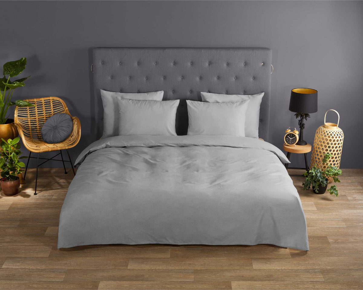 Good Morning - Dekbedovertrek - Uni - Light Grey