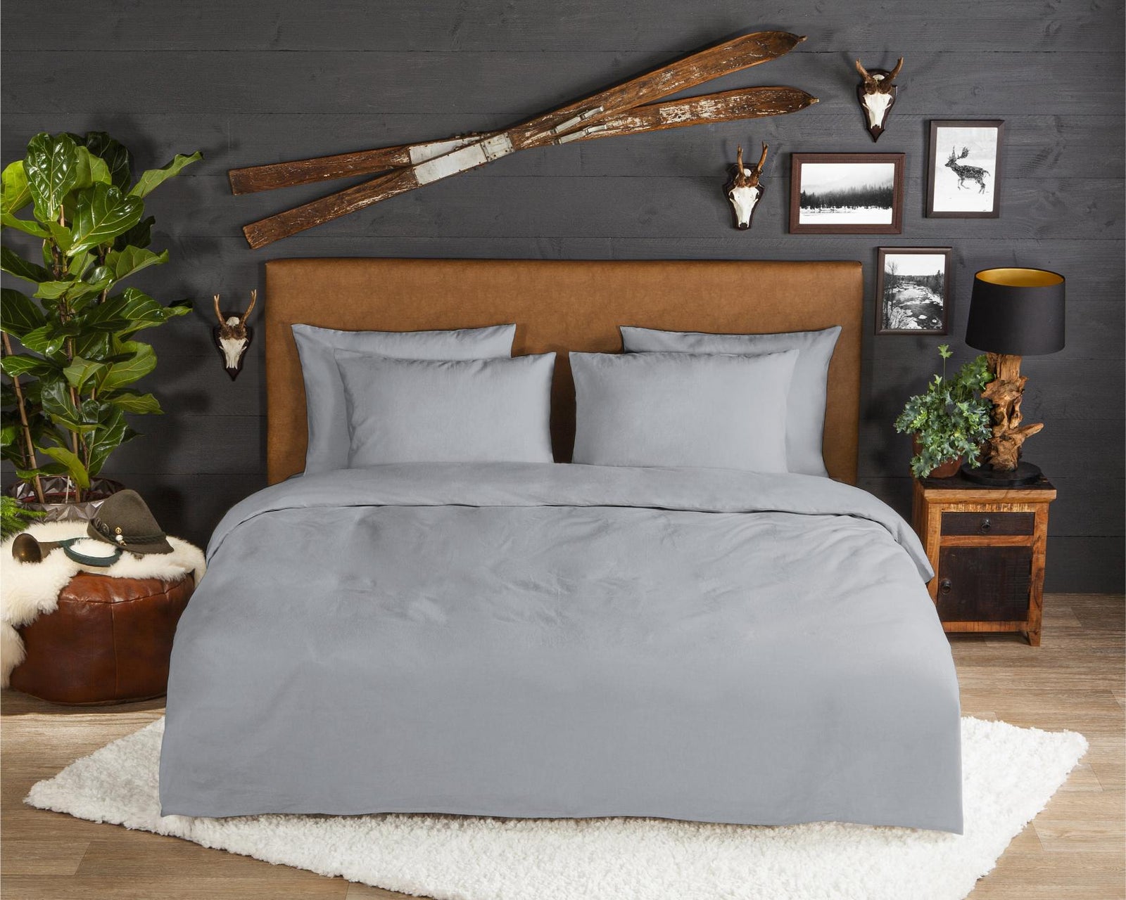 Good Morning - Dekbedovertrek - Uni - Silver